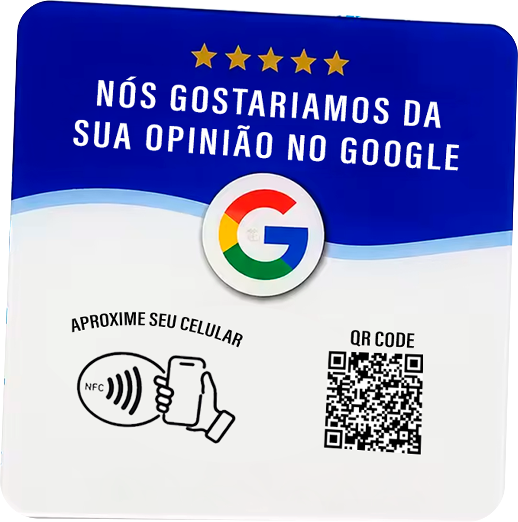 1 placa NFC com QR Code