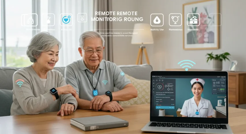 monitorar idosos à distância com dispositivos conectados